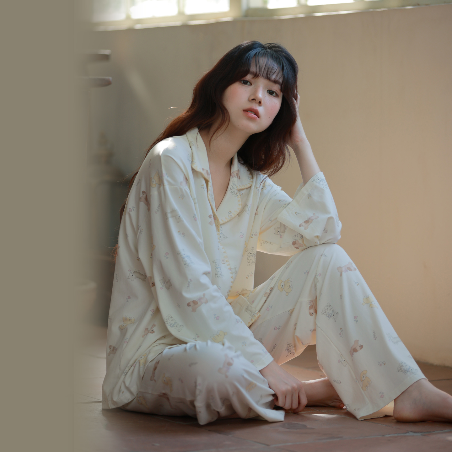 思莉太太柔软莫代尔棉可爱狗睡衣