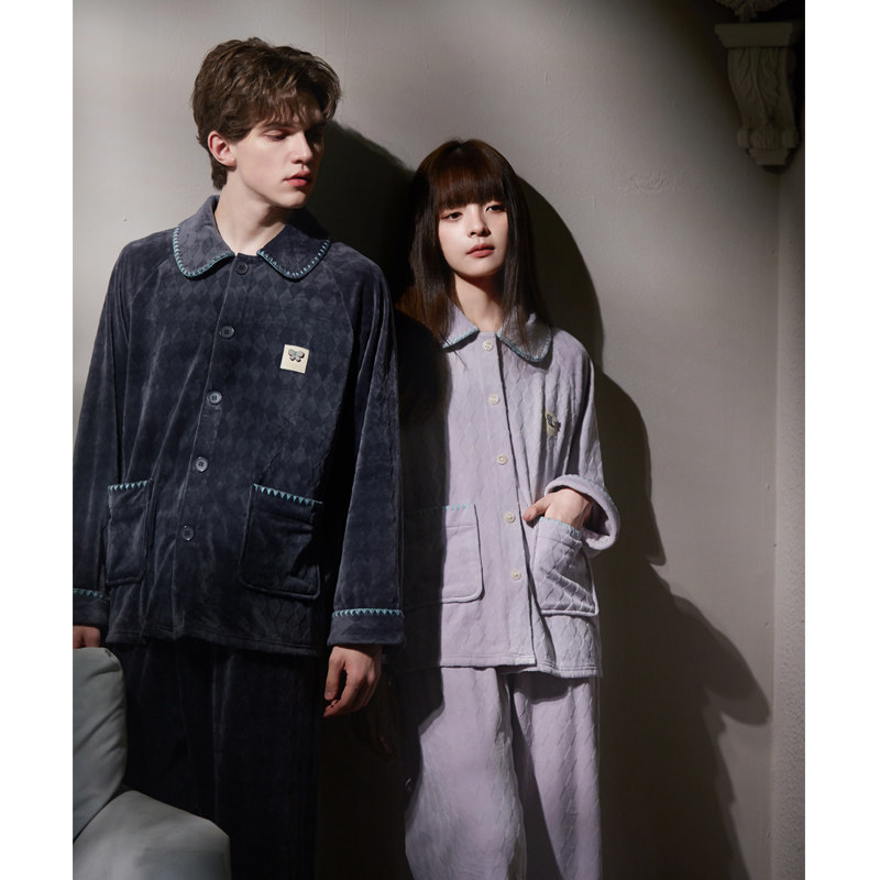 思莉太太情侣睡衣女款秋冬季2024新款海岛绒薄绒男士青年家居服,女士内衣/男士内衣/家居服,睡衣/家居服套装,淘宝优惠券,粉丝福利购,淘宝优惠卷