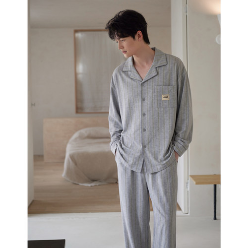 思莉太太男士棉质可外穿家居服