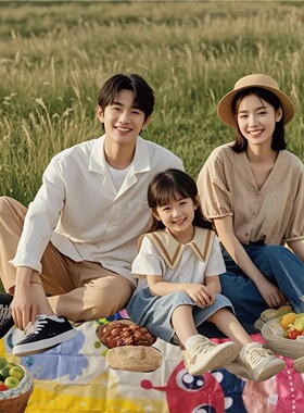 户外多彩野餐垫防潮垫露营防水防沙地垫露营野餐帐篷坐垫草地可爱