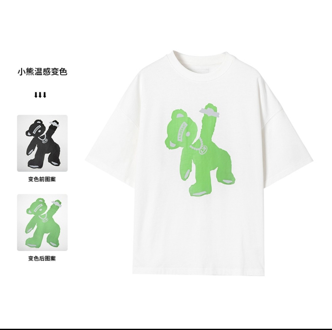 短袖T恤时尚潮牌男女温感变色