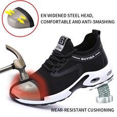 Ледяной подушка safety shoes劳保鞋男防砸防刺穿钢头鞋舒适耐磨轻便安全工作鞋