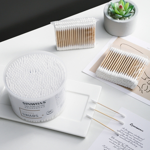 棉签双头掏耳化妆卸妆棉花棒家用一次性清洁棉棒卫生消毒木棒棉球