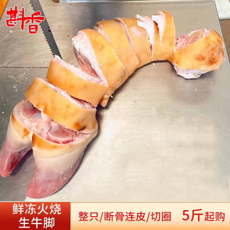新鲜黄牛蹄带筋火烧牛脚5~20斤生牛蹄断骨连皮切圈整根整只切块