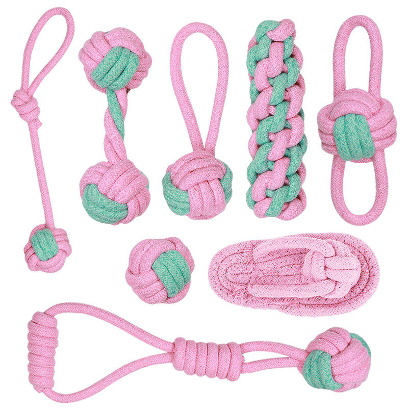 宠物绳结玩具小狗狗耐咬互动益智玩具比熊柴犬自嗨解闷幼犬玩具球