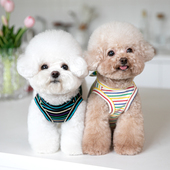 无袖 套头衣服条纹纯棉内搭打底男狗狗宠物衣服泰迪衣服背心小型犬