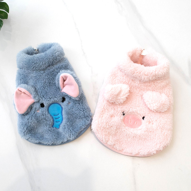 秋冬绒毛可爱背心马甲泰迪比熊狗狗猫猫咪宠物小狗衣服小型犬保温