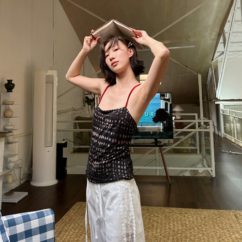 交叉露背显瘦吊带外穿