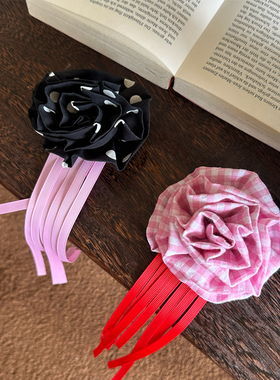 fifth 搭配周边 设计感博主同款配饰 波点格纹花朵流苏胸针别针