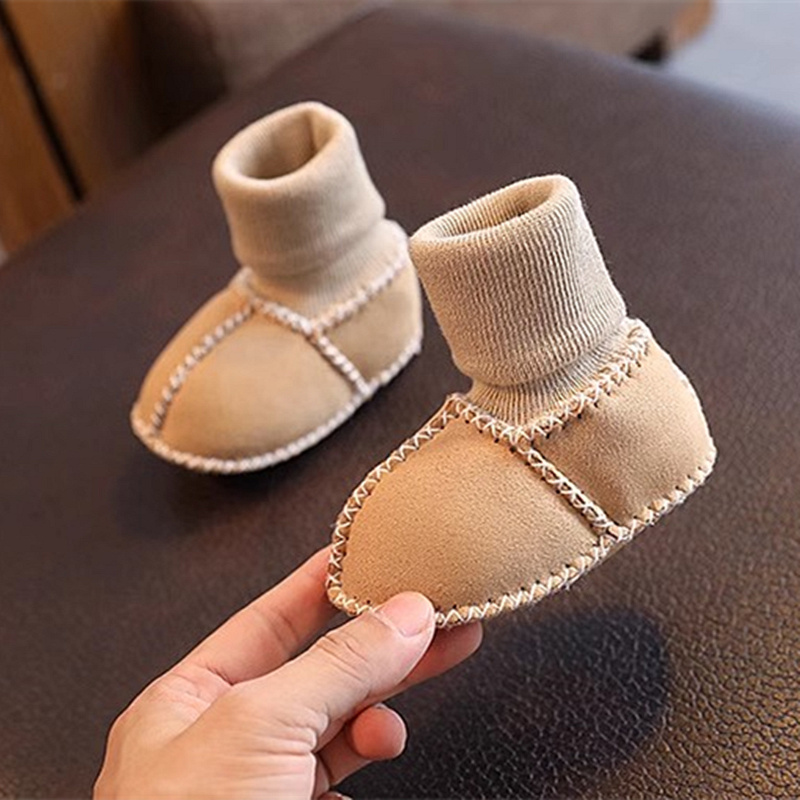 婴儿加厚保暖学步鞋男女宝宝通穿