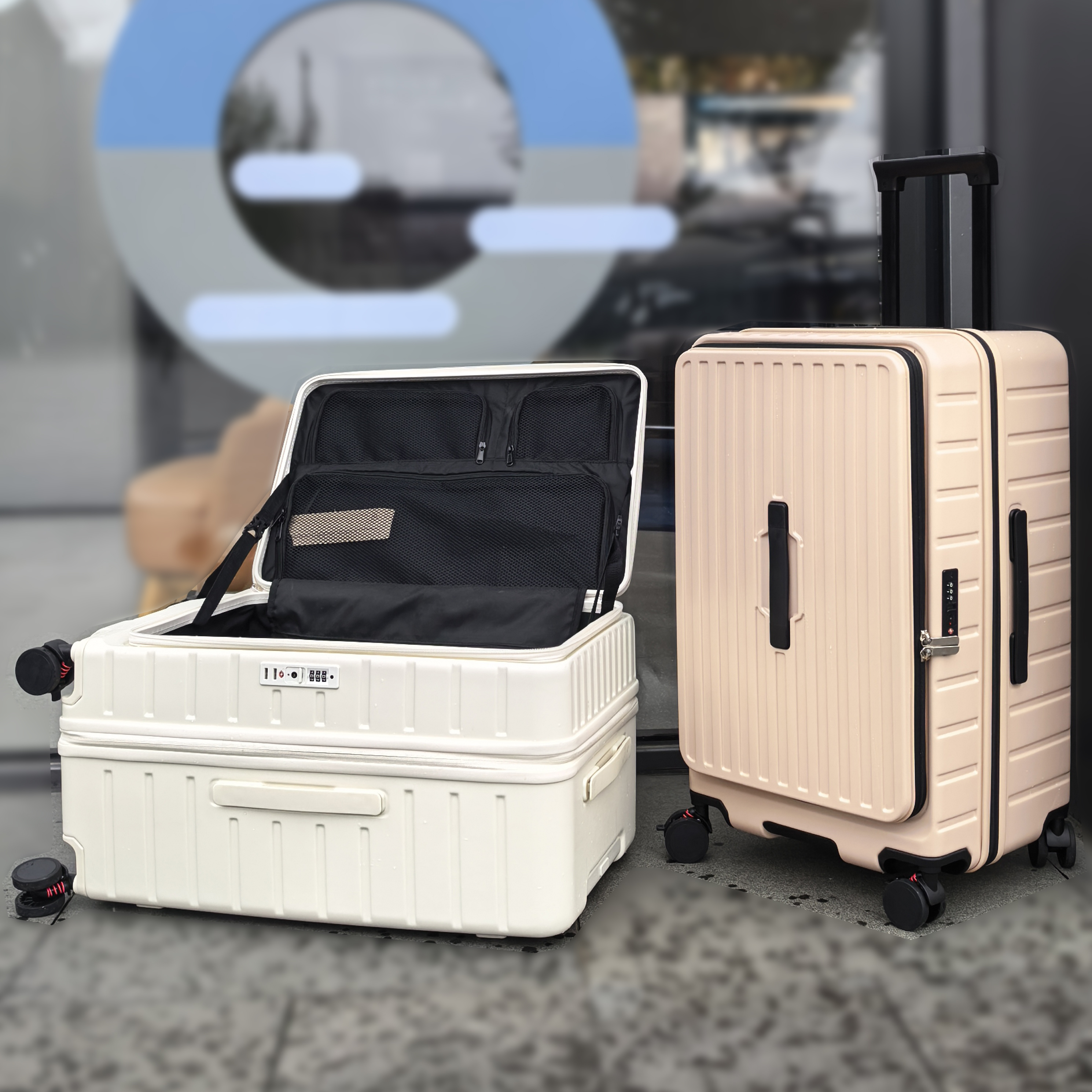 5轮上翻盖大容量行李箱26寸