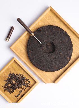竹制茶盒审评盒实竹赏茶盘茶叶茶饼托盘开茶器荼刀针撬茶盘普洱盒