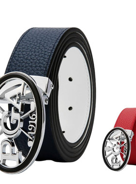 PGA 高尔夫皮带 男士 双面腰带 头层牛皮 合金扣头201002