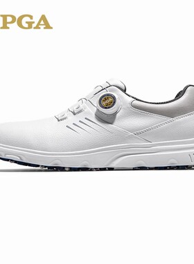 PGA高尔夫球鞋 男士防侧滑鞋钉旋钮鞋带防水透气超纤运动鞋301030