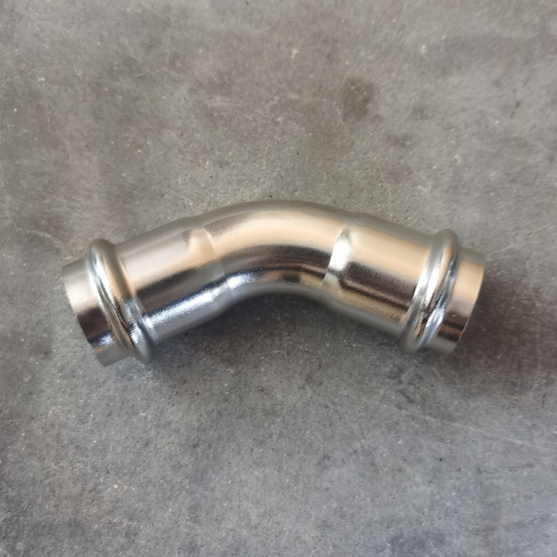 304不锈钢双卡压管件45度等径弯头水管接头配件薄壁食品级管件