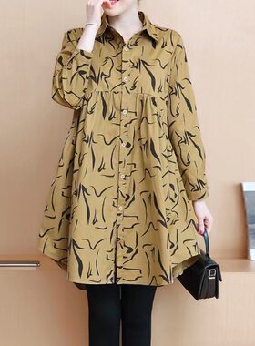 女士衬衫春装2026年新款大码女装衬衣韩版宽松上衣遮肚子洋气时尚