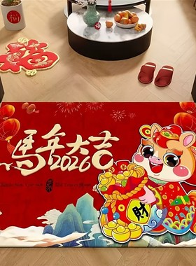 垫绒地打理垫耐脏地水晶耐磨速干吸水防滑易入户门垫垫马年