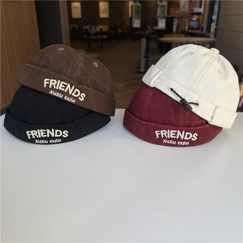 韩系婴儿帽子春秋季出游洋气地主帽男女宝宝小月龄防风瓜皮帽冬天