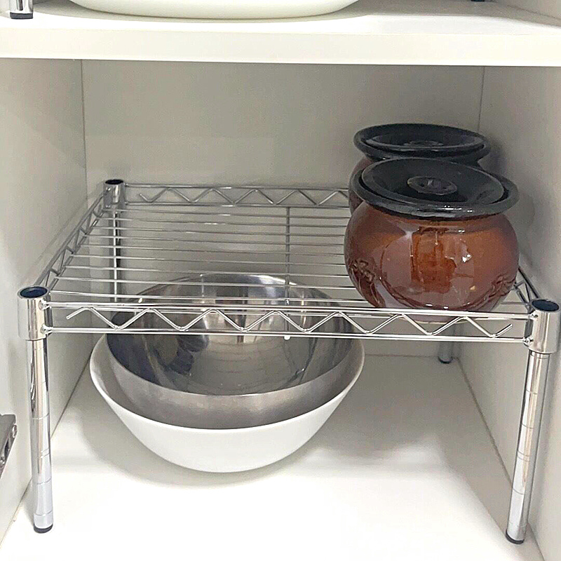 厨房置物架一层调料架衣柜橱柜收纳分层架柜子鞋柜台面单层隔层架