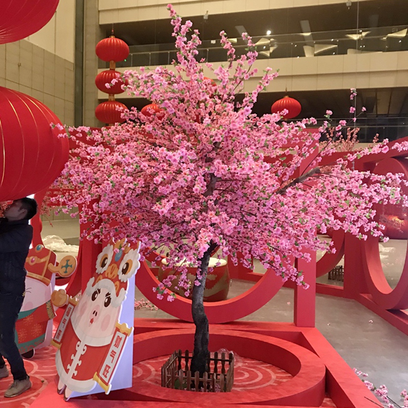 大型仿真樱花树桃花树 室内装饰许愿树招财树客厅装饰