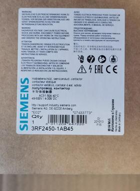 议价 全新原装固态继电器3RF2450-1AB45