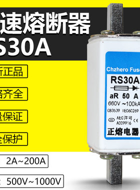 快速熔断器RS30A-25A20A16A12A10A8A6A4A2A690V660V500V快熔保险