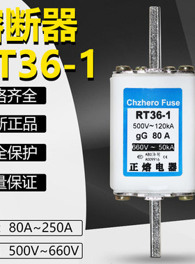 熔芯RT36-1 NT1 500V 80A 100A 125A 150A 160A 180A 690V熔断器