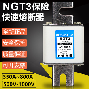 380V 1000V 500V 800V 1140V快速熔断器 690V 正熔快熔保险NGT3