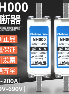 NH000 160A 125A 100A 80A 63A 50A 32A 25A 16A 10A 6A 2A熔断器