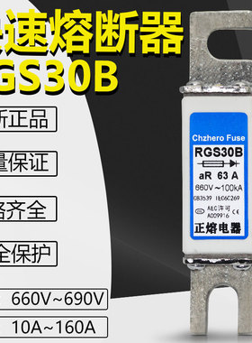 RGS30B 690V 63A 75A 80A 85A 100A 125A 150A 160A快速熔断器