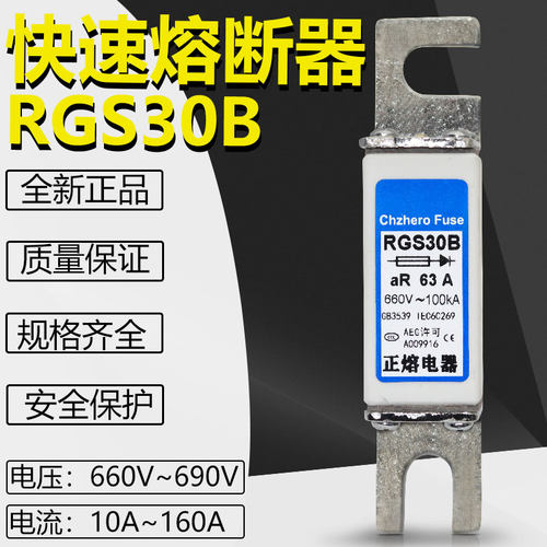 RGS30B 690V 63A 75A 80A 85A 100A 125A 150A 160A快速熔断器 - 封面