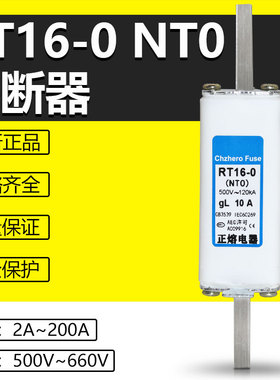 熔断器熔芯RT16-0 NT0 500V 16A15A12A10A8A6A5A2A保险丝正熔660V