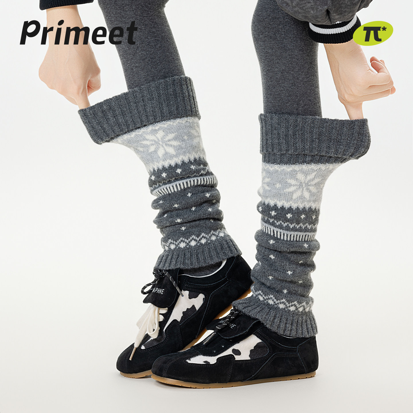 派米羊毛费尔岛灰色袜套女秋冬保暖复古堆堆袜翻边显瘦针织堆堆袜,女士内衣/男士内衣/家居服,中筒袜,淘宝优惠券,粉丝福利购,淘宝优惠卷