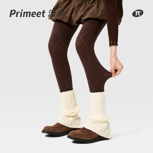 Primeet派米菱格连裤袜秋冬时尚外穿薄款显瘦长袜穿搭