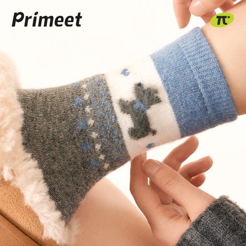 派米羊毛中筒袜秋冬保暖