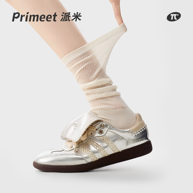 派米网眼堆堆袜小腿袜夏季薄款