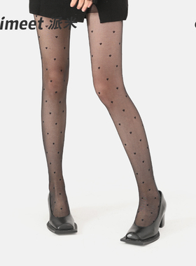 波点黑丝袜女春夏超薄性感纯欲不掉档甜美圆点防勾丝打底连裤袜女