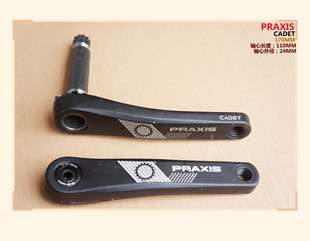 瑕疵美国PRAXIS CADET/DH软尾速降山地车单片中空一体牙盘曲柄组