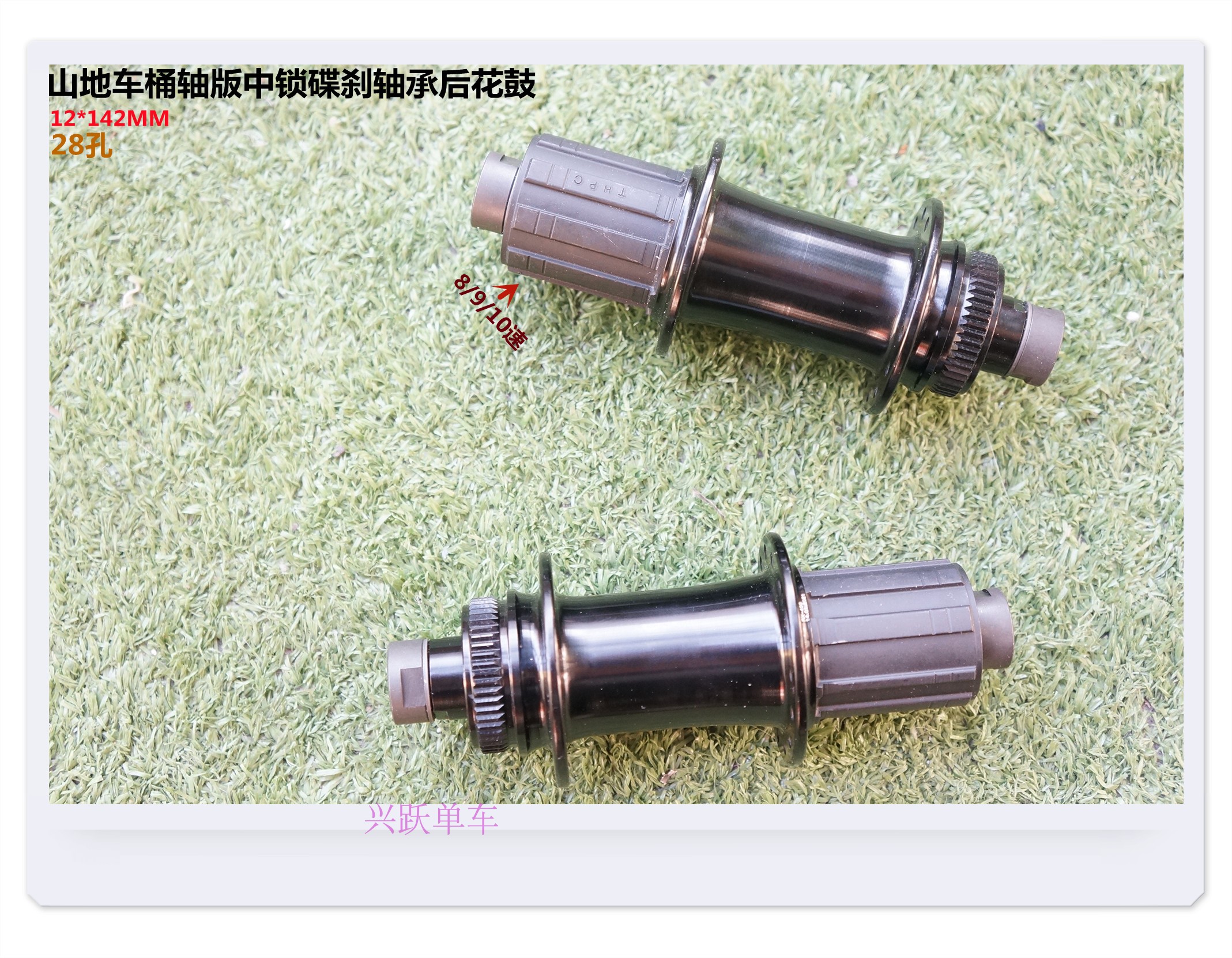 正品G 捷外销山地车12*142MM桶轴/碟刹版铝合金轴承后花鼓/28孔