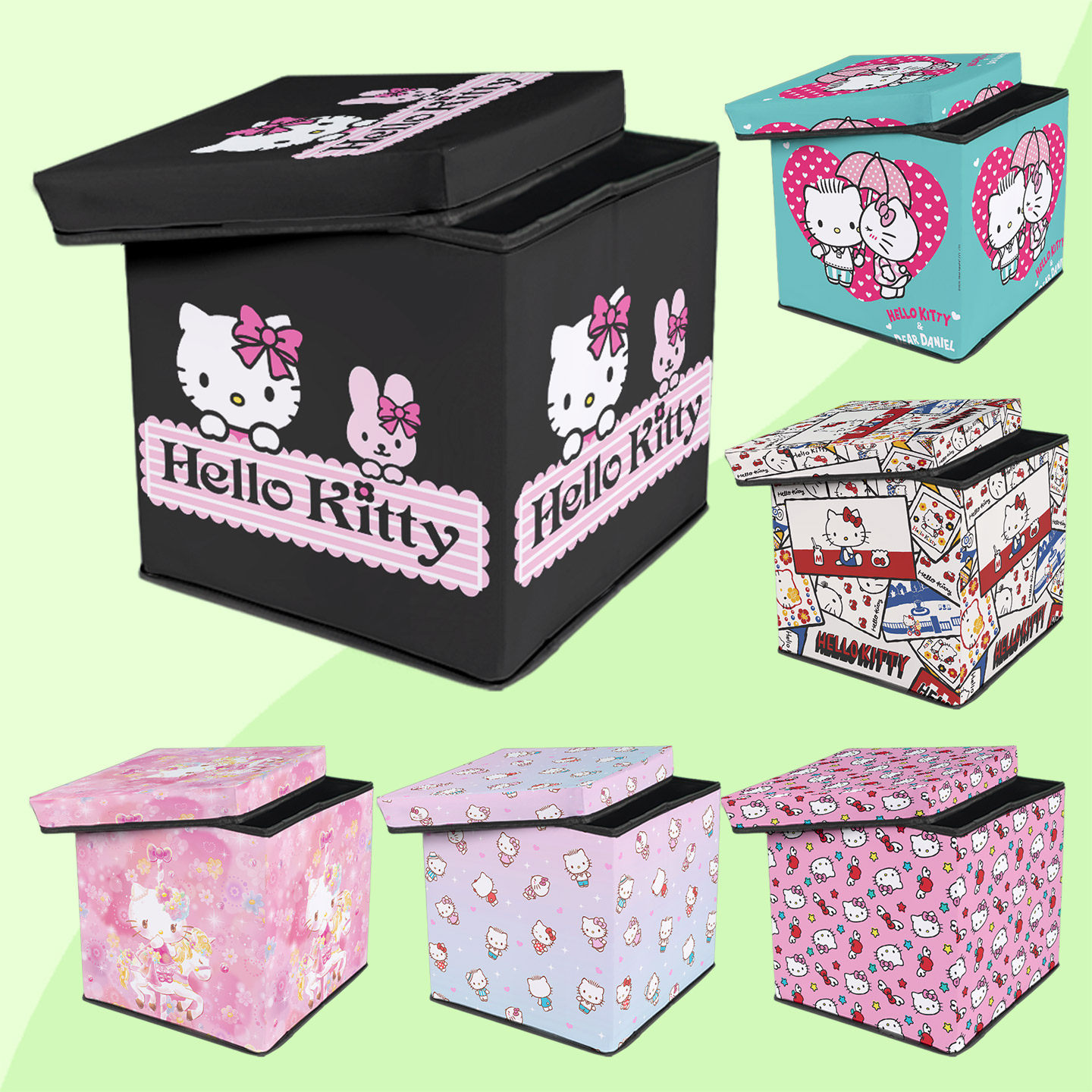 凯蒂猫 Hello Kitty 收纳盒家用整理盒衣柜折叠衣物储物柜小箱子
