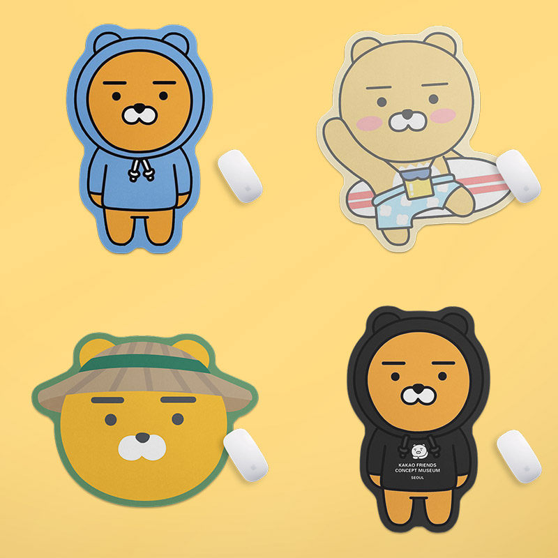 ryan 韩国小熊 可可朋友莱恩鼠标垫小号电脑便携可爱卡通滑鼠垫