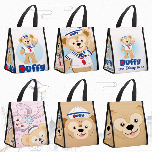Duffy 达菲熊 手提便当袋电影周边饭盒袋保温便携午餐盒带饭包包