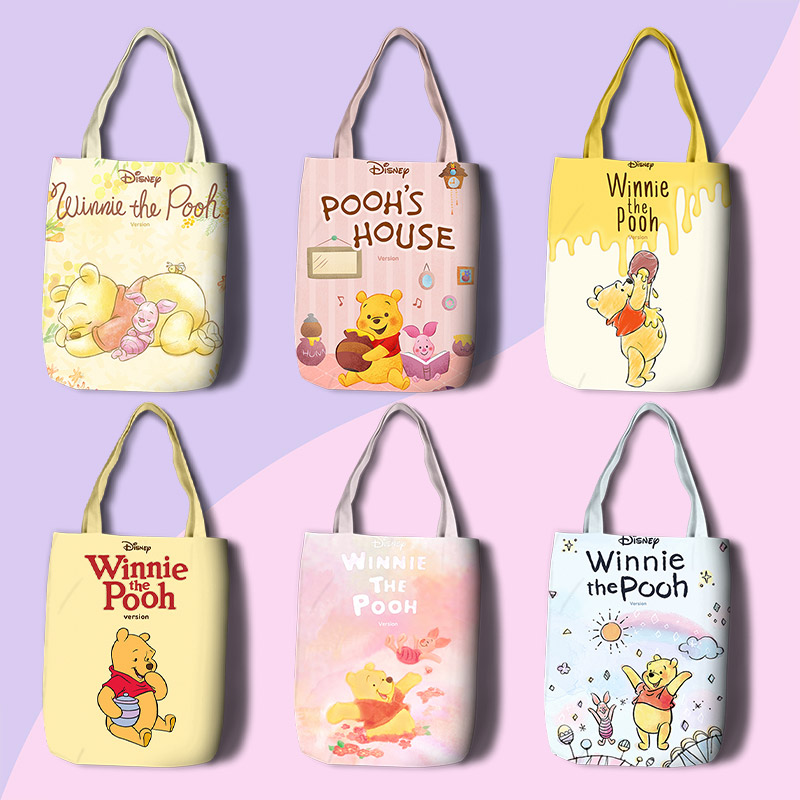 小维尼熊 Winnie the Pooh 帆布袋 手提袋大容量卡通购物单肩包包