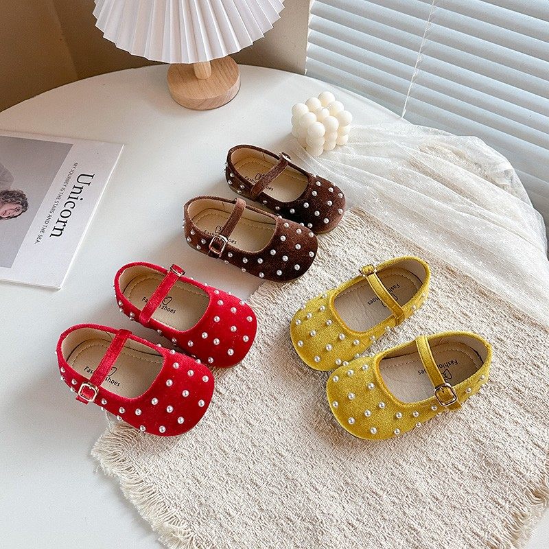 韩版女童珍珠公主鞋2026春秋新款儿童韩版绒面软底单鞋女宝小皮鞋,童鞋/婴儿鞋/亲子鞋,皮鞋,淘宝优惠券,粉丝福利购,淘宝优惠卷