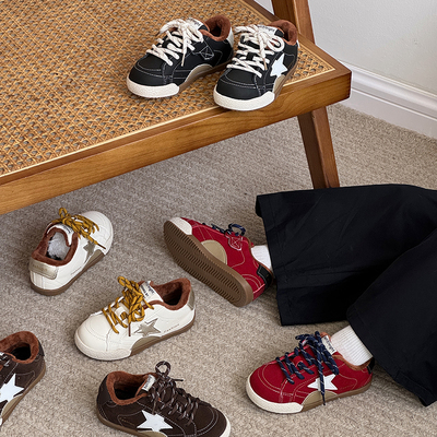 儿童加绒板鞋运动鞋二棉鞋德训鞋