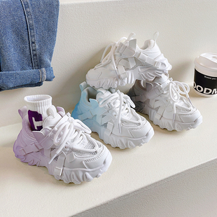 2025春秋新款 小白鞋 男童鞋 透气网面老爹鞋 潮 子女童网鞋 儿童运动鞋