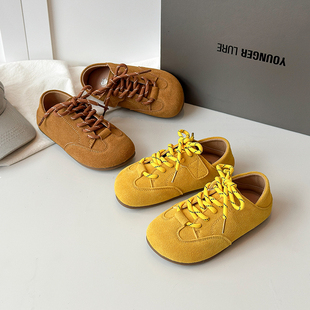 女童鞋子英伦风复古绒面皮鞋2025春秋季新款勃肯鞋男童休闲勃肯鞋