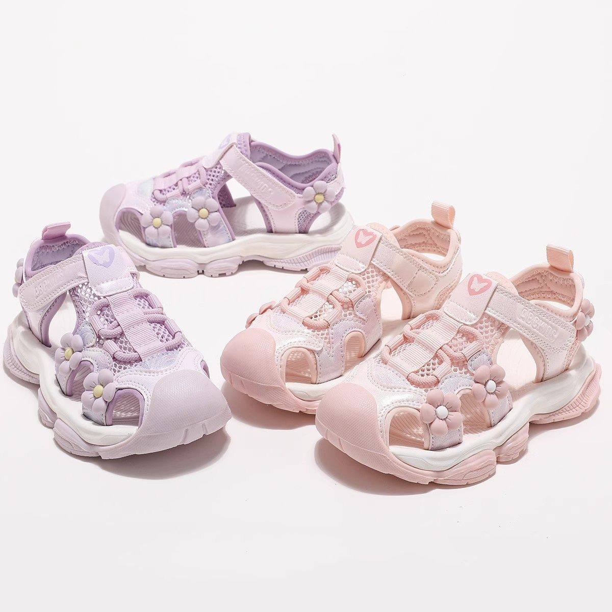 女童凉鞋2026新款夏季包头沙滩鞋儿童运动花朵洋气凉鞋女孩公主鞋,童鞋/婴儿鞋/亲子鞋,凉鞋,淘宝优惠券,粉丝福利购,淘宝优惠卷