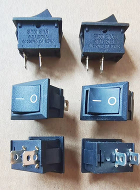 船型开关2脚2档 SM601 翘板电源开关6A250V 开孔15*21MM