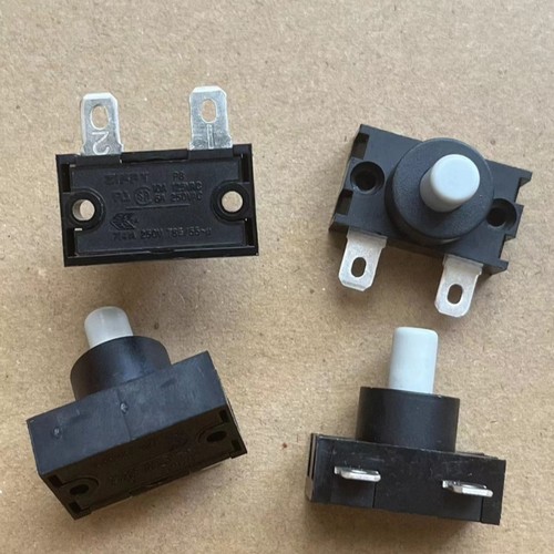 台湾ZIPPY自复位/自锁按钮开关2脚 P8 6A250V吸尘器电源按键开关